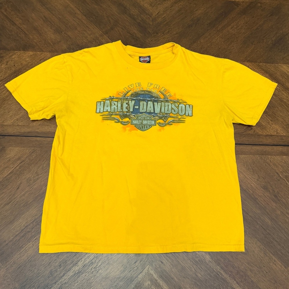 Harley-Davidson Voodoo New Orleans French Quarter Yellow Graphic T-Shirt XL 2011